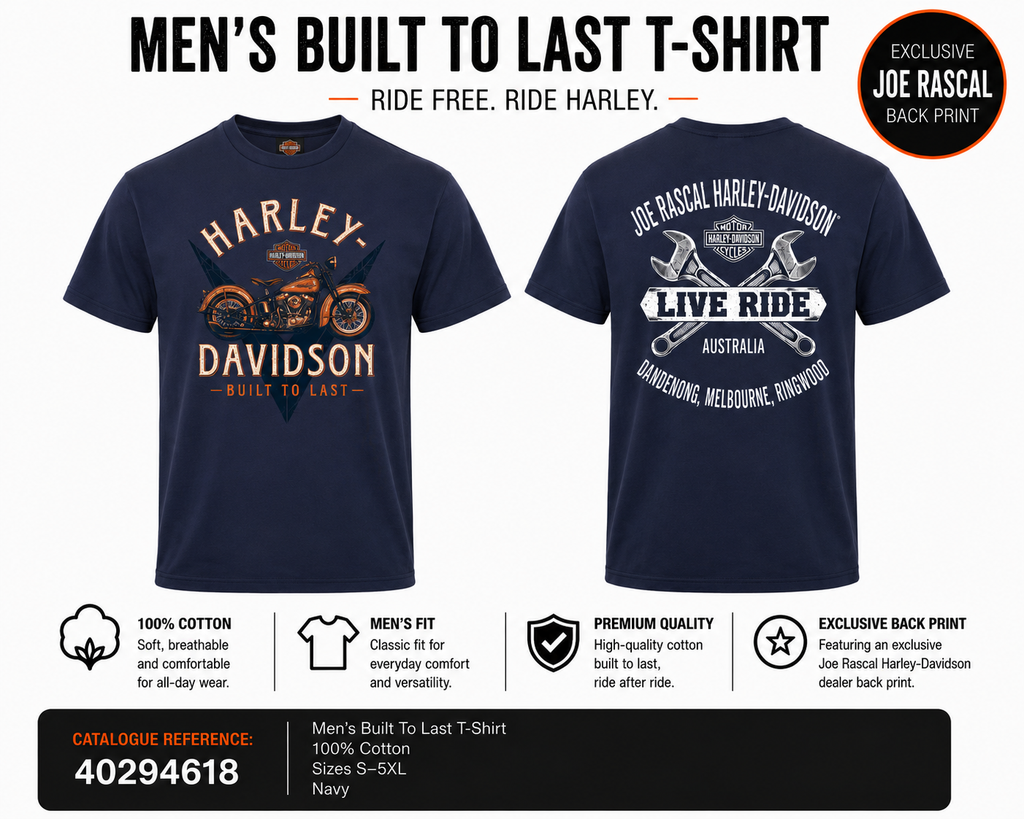 Harley-Davidson® Men's Grind Built to Last T-Shirt | Navy