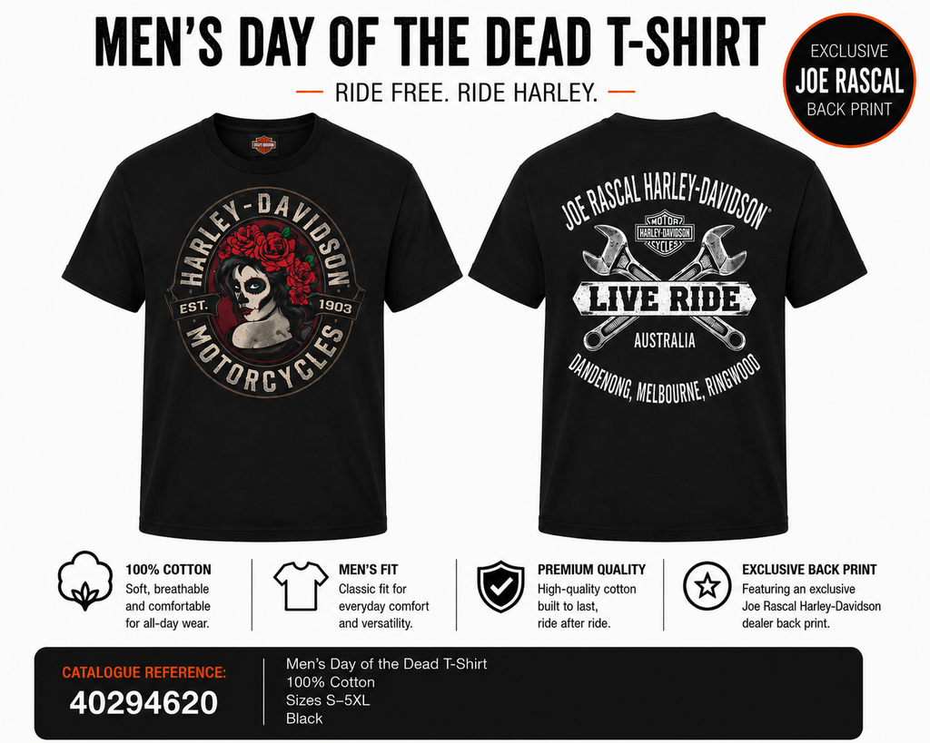 Harley-Davidson® Men's Calavera Day of the Dead T-Shirt | Black