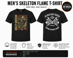 Harley-Davidson® Men's Kicks Skeleton Flame T-Shirt | Black