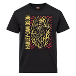 Harley-Davidson® Men's Kicks Skeleton Flame T-Shirt | Black