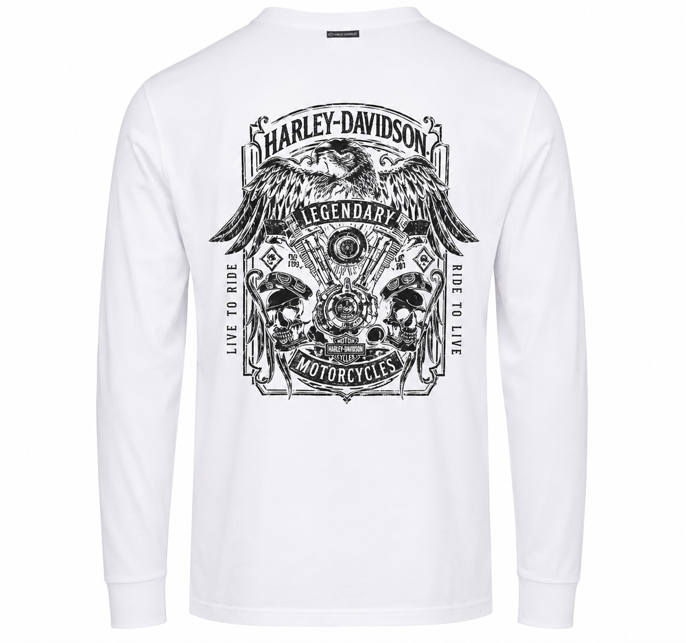 Joe Rascal X Harley-Davidson Mens Aviator Long Sleeve Tee