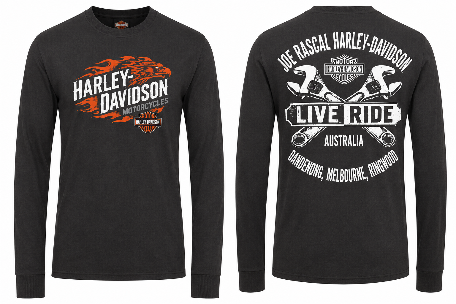 Joe Rascal X Harley-Davidson Mens Convoy Long Sleeve Tee