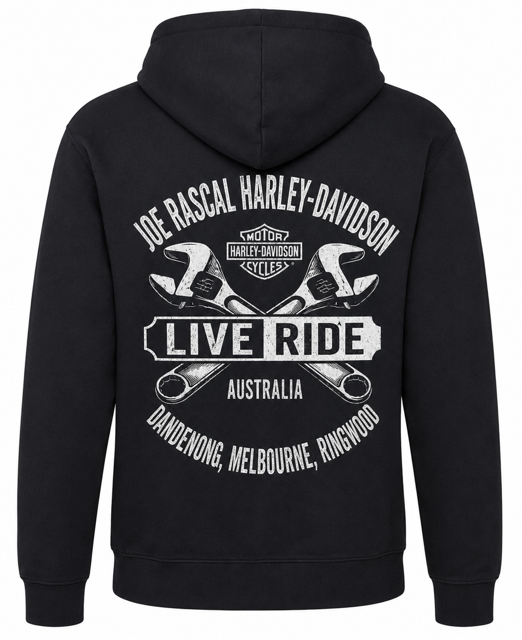 Joe Rascal X Harley-Davidson Mens Perched Pull Over Hoodie