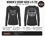 Harley-Davidson® Women's Scoop Neck Long Sleeve Tee | Charcoal Heather