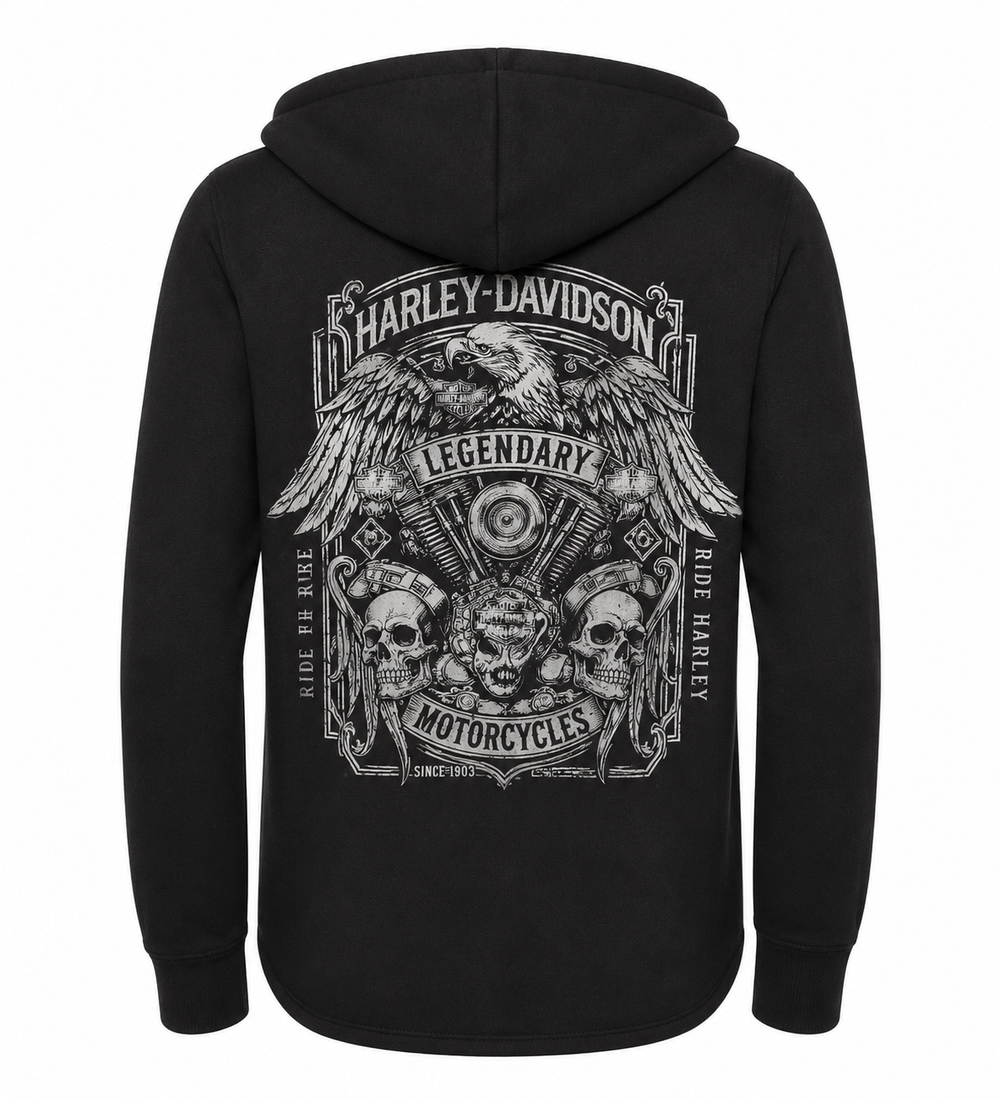 Harley-Davidson® Women's Legendary Zip Hoodie | Black