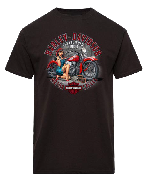 Joe Rascal x Harley-Davidson® Rosie Short Sleeve T-Shirt – Black