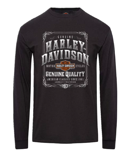 Joe Rascal x Harley-Davidson® Wanted Long Sleeve T-Shirt – Black