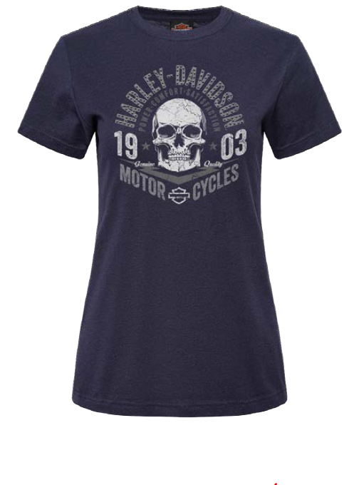 Joe Rascal x Harley-Davidson® Commando Women’s Short Sleeve T-Shirt – Navy