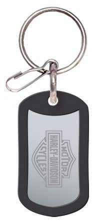 HARLEY-DAVIDSON KEY CHAIN METAL RUBBER TAG BAR & SHIELD