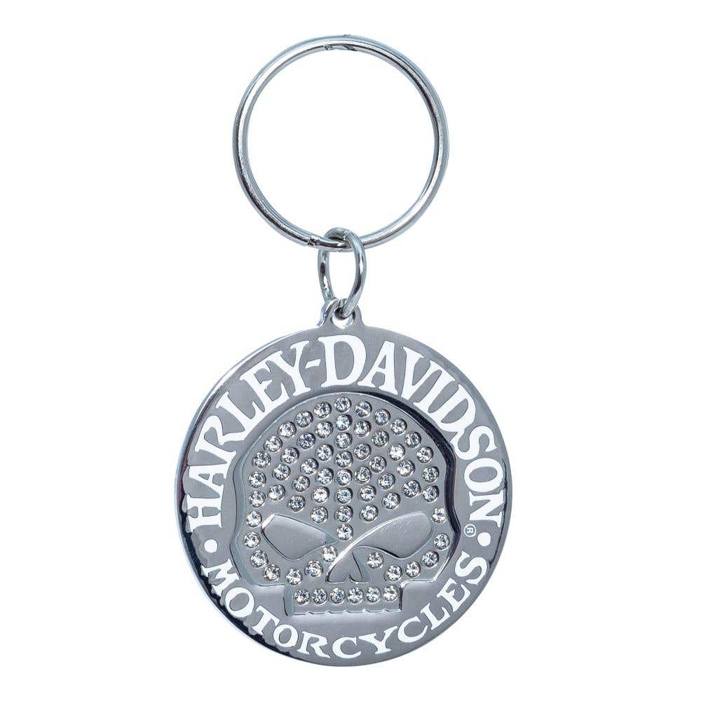HARLEY-DAVIDSON KEY CHAIN ENAMEL SKULL