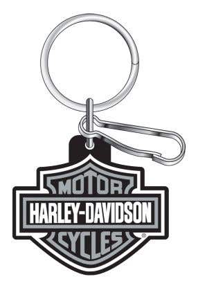 HARLEY-DAVIDSON KEY CHAIN PVC BAR & SHIELD