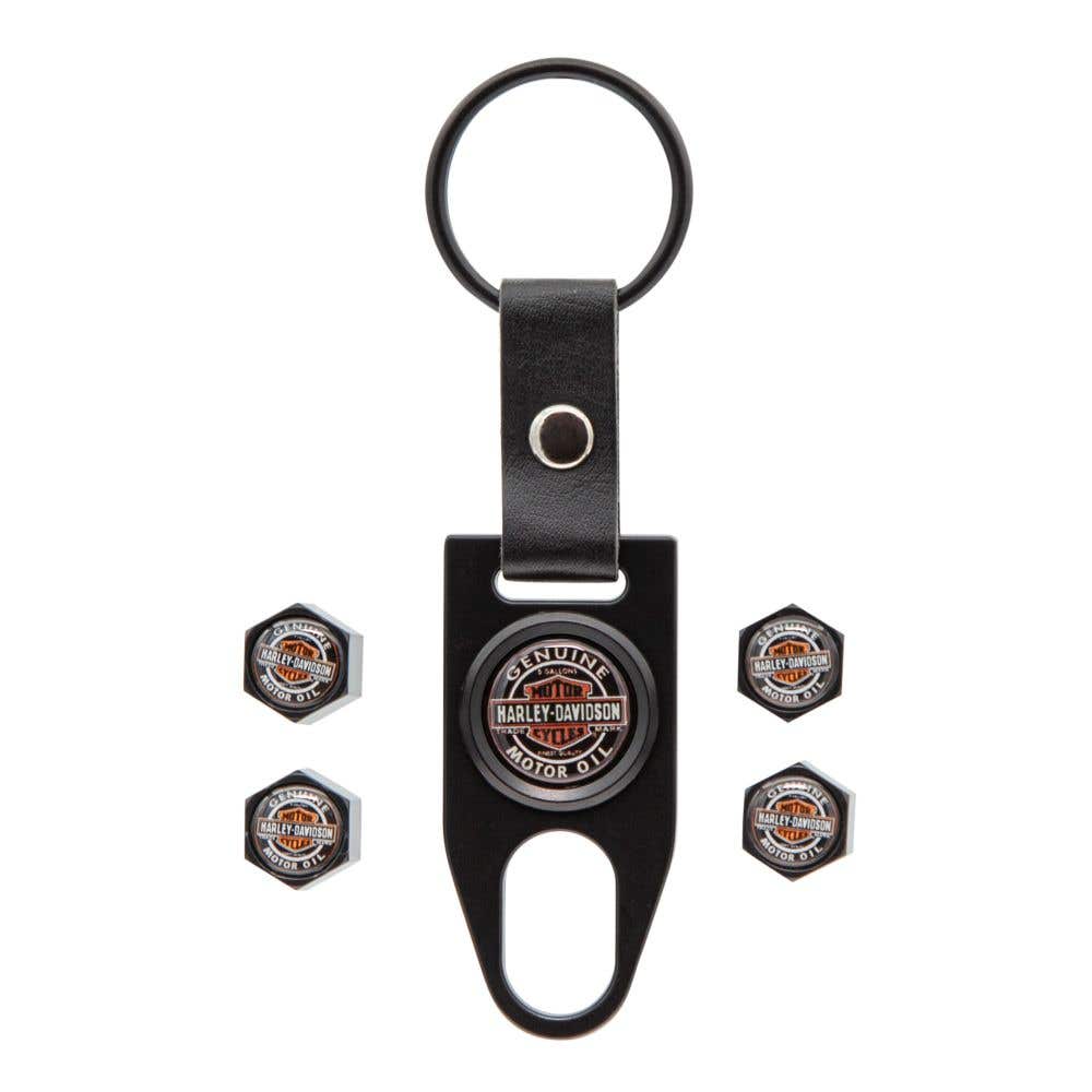 HARLEY-DAVIDSON VALVE STEM COVERS & KEY CHAIN