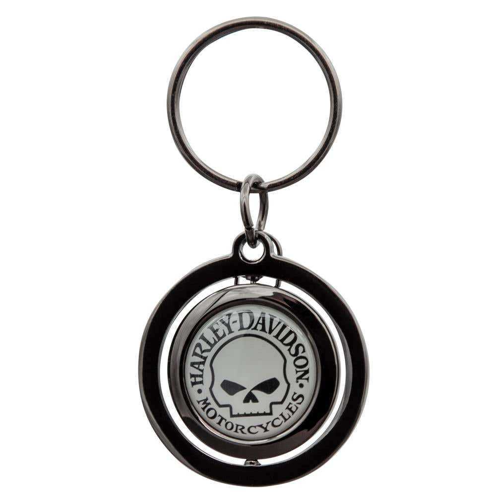 HARLEY-DAVIDSON KEY CHAIN SKULL SPINNER