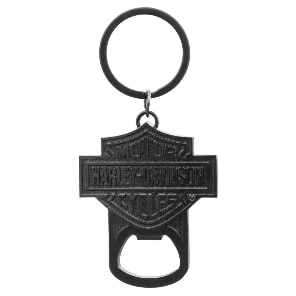 HARLEY-DAVIDSON KEY CHAIN H-D B&S NICKEL BOTTLE OPENER