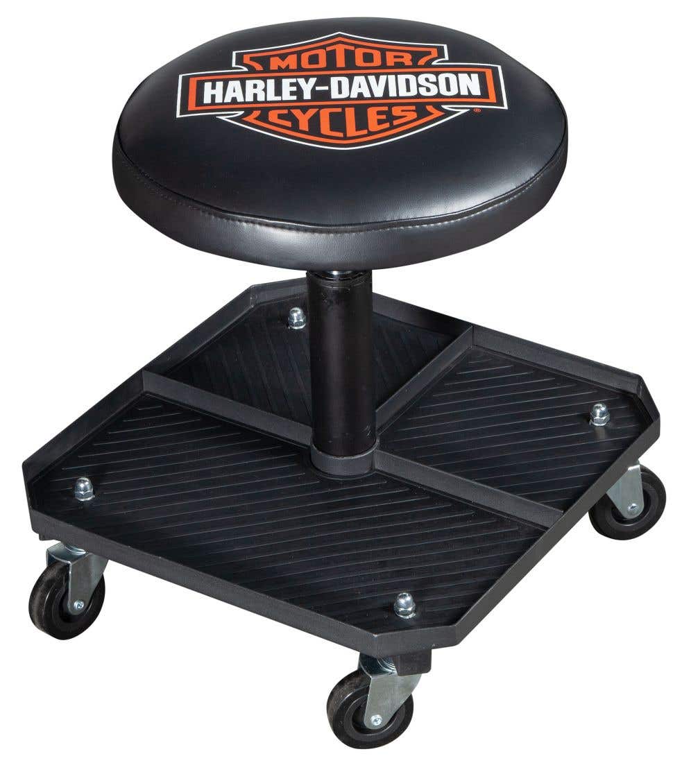 HARLEY-DAVIDSON SHOP STOOL PNEUMATIC BAR & SHIELD