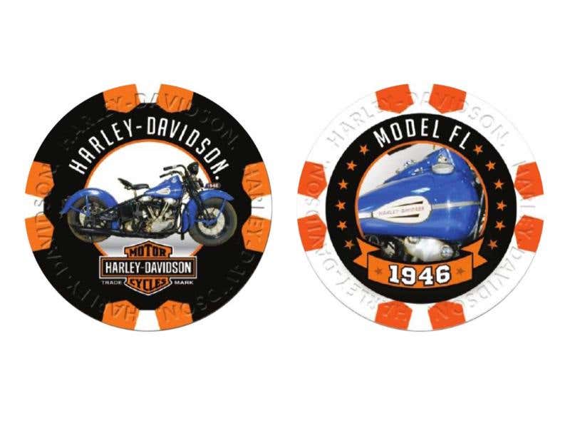 HARLEY-DAVIDSON VINTAGE SERIES 10 - 1946 MODEL FL COLLECTIBLE POKER CHIPS
