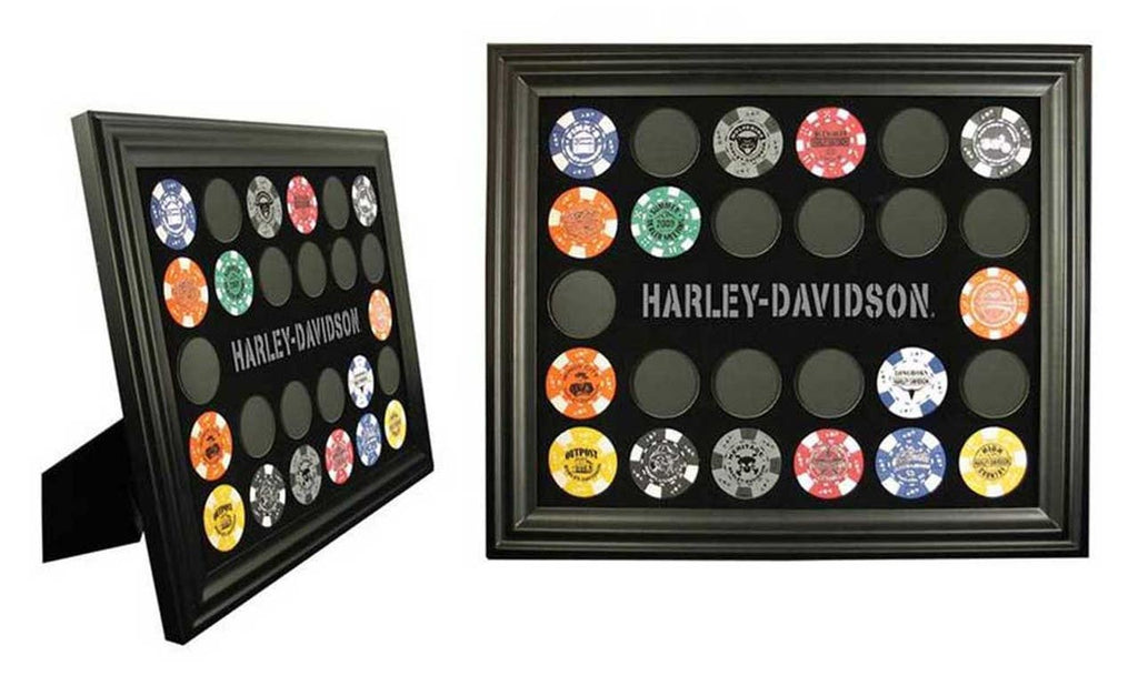 HARLEY-DAVIDSON POKER CHIP COLLECTORS FRAME