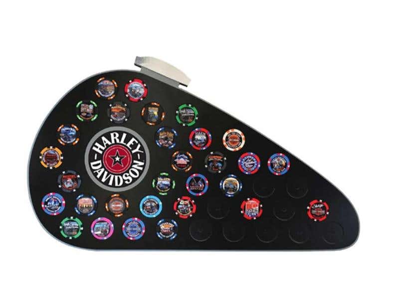 HARLEY-DAVIDSON FATBOY GAS TANK MAGNETIC POKER CHIP FRAME