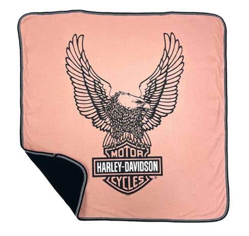 HARLEY-DAVIDSON GIRLS BABY UP-WINGED EAGLE RECEIVING BLANKET