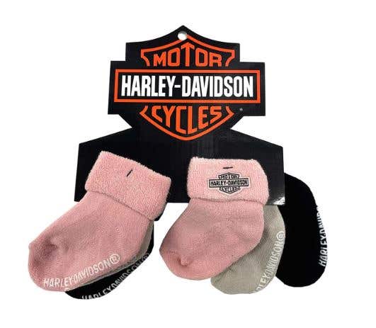 HARLEY-DAVIDSON GIRLS BAR & SHIELD 3 PACK INFANT SOCKS