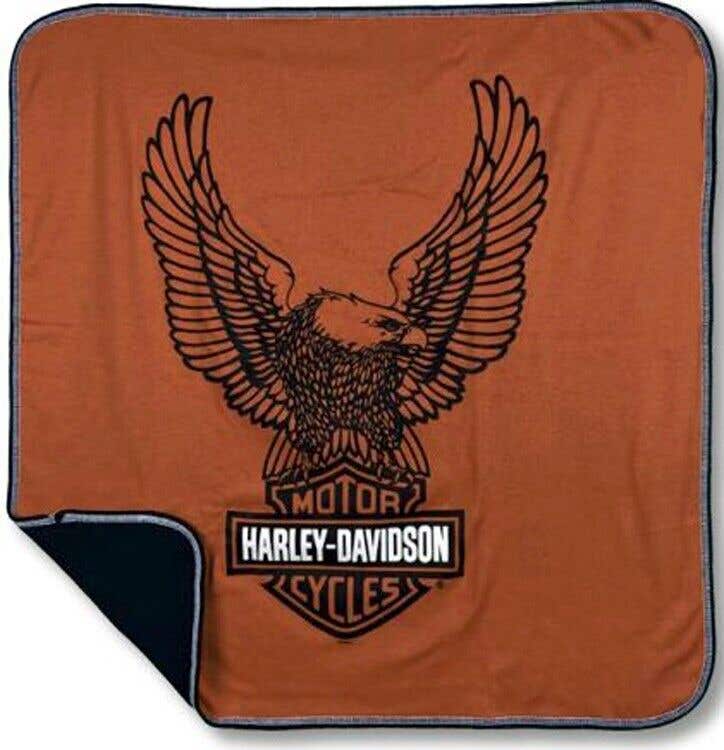HARLEY-DAVIDSON BOYS BABY UP-WINGED EAGLE RECEIVING BLANKET