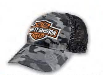 HARLEY-DAVIDSON YOUTH KIDS CAMO BAR & SHIELD CURVE PEAK CAP