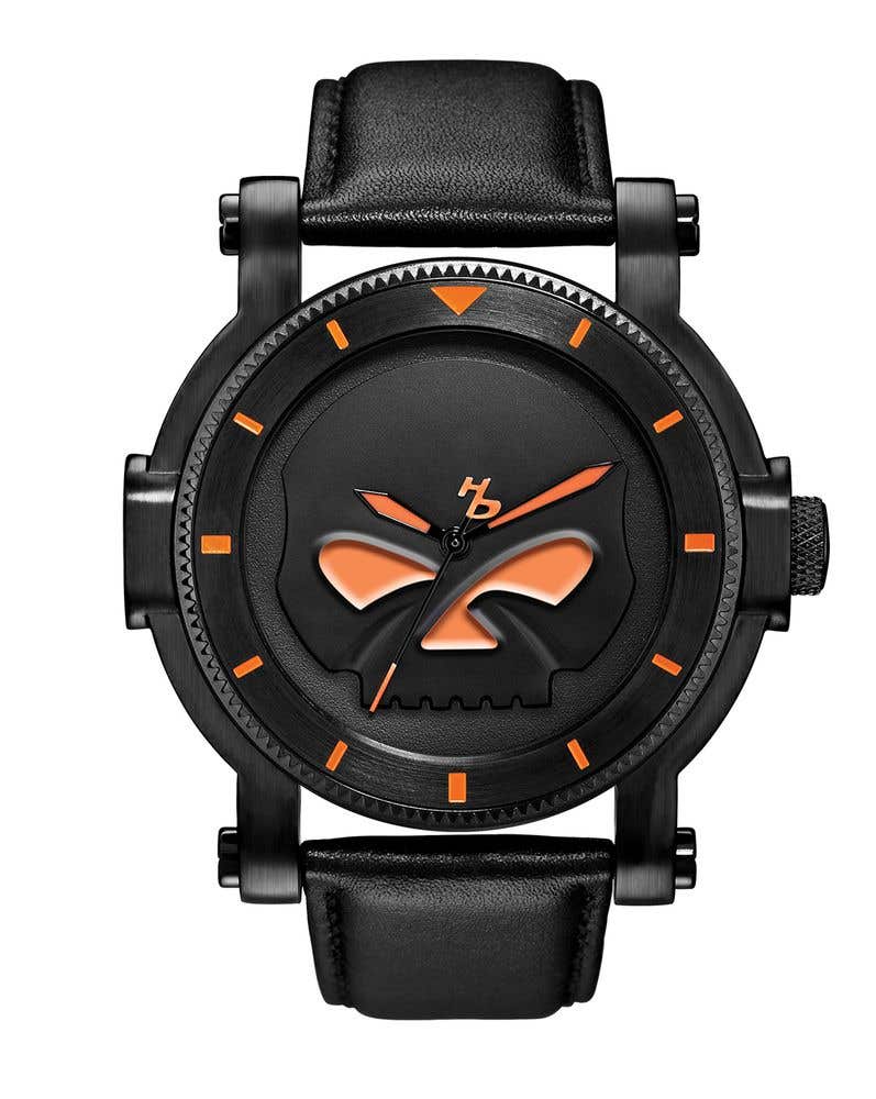 HARLEY-DAVIDSON MENS FEATURE EMBOSSED WATCH