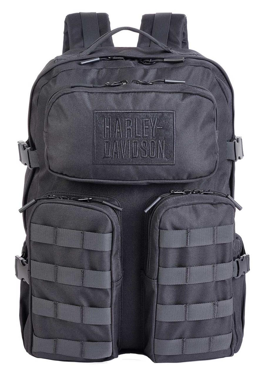 HARLEY-DAVIDSON REBEL EMBROIDERED RUGGED HIGH-DENSITY POLYESTER BACKPACK
