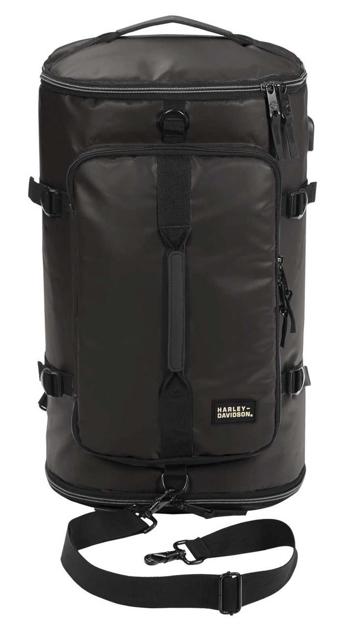 HARLEY-DAVIDSON WATER-RESISTANT TRAVEL HYBRID DUFFEL BAG/BACKPACK