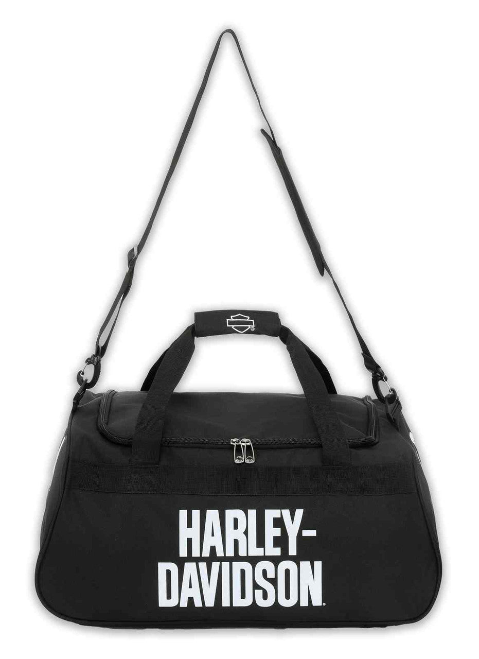 Harley-Davidson American Flag Graphic Duffel Bag – Durable Motorcycle Travel Bag