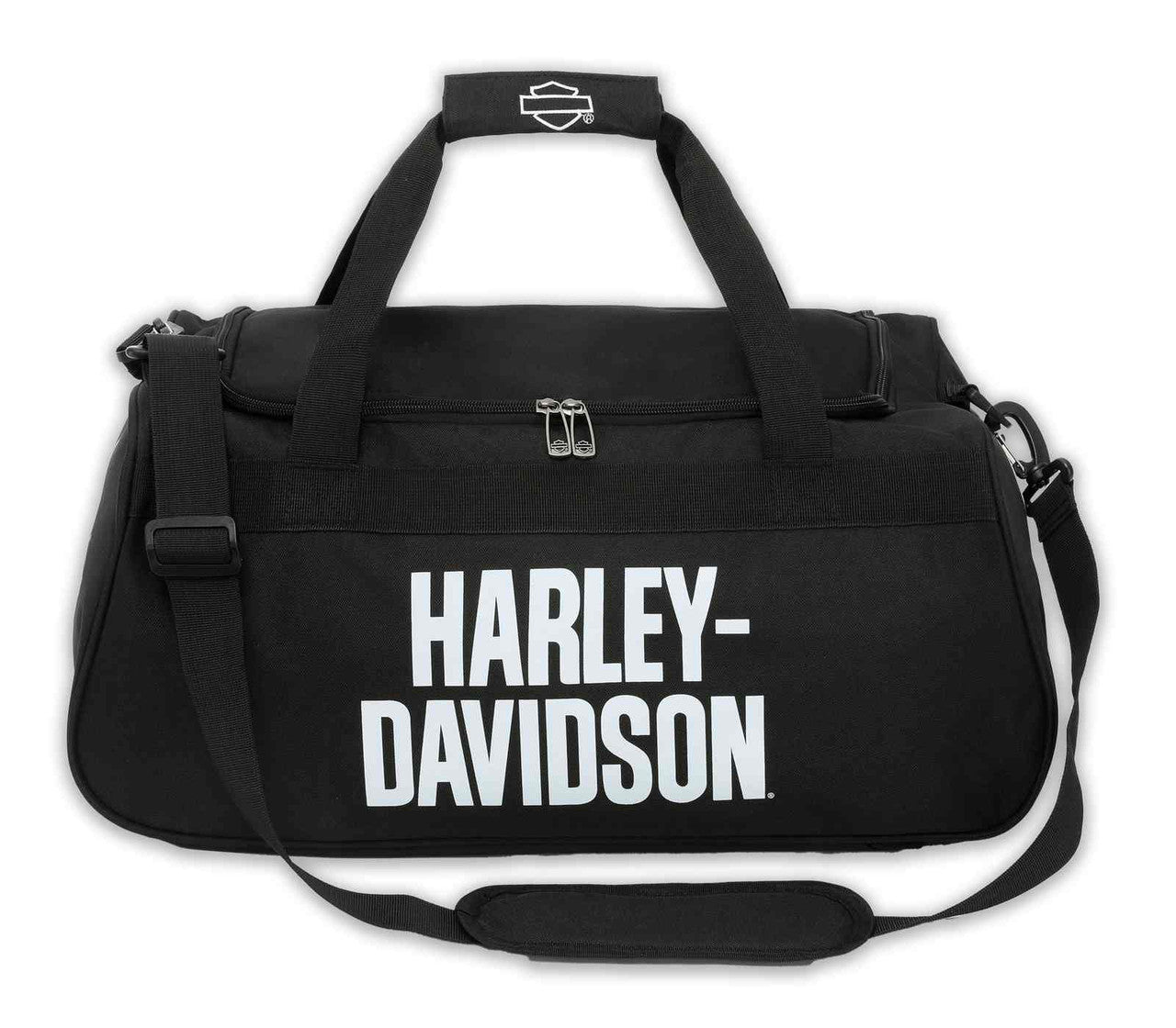 Harley-Davidson American Flag Graphic Duffel Bag – Durable Motorcycle Travel Bag