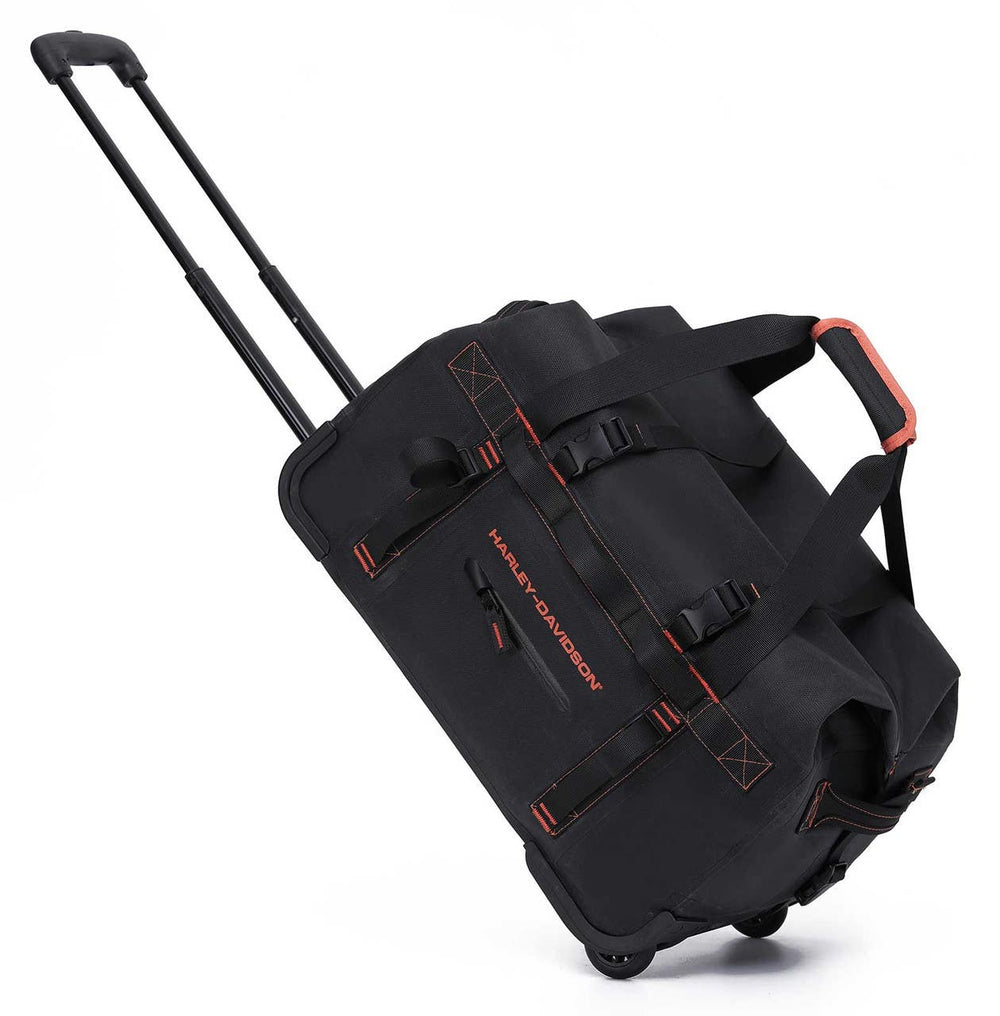 HARLEY-DAVIDSON 21 WATERPROOF ADVENTURE CARRY-ON WHEELING DUFFEL BAG