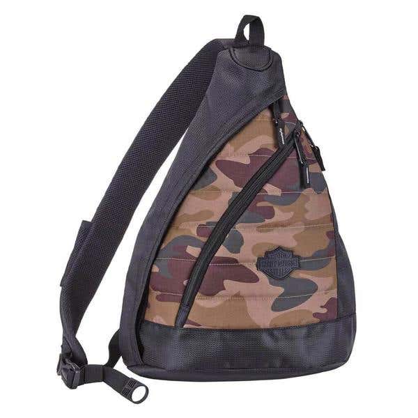 HARLEY-DAVIDSON CAMO QUILTED SLING BACKPACK
