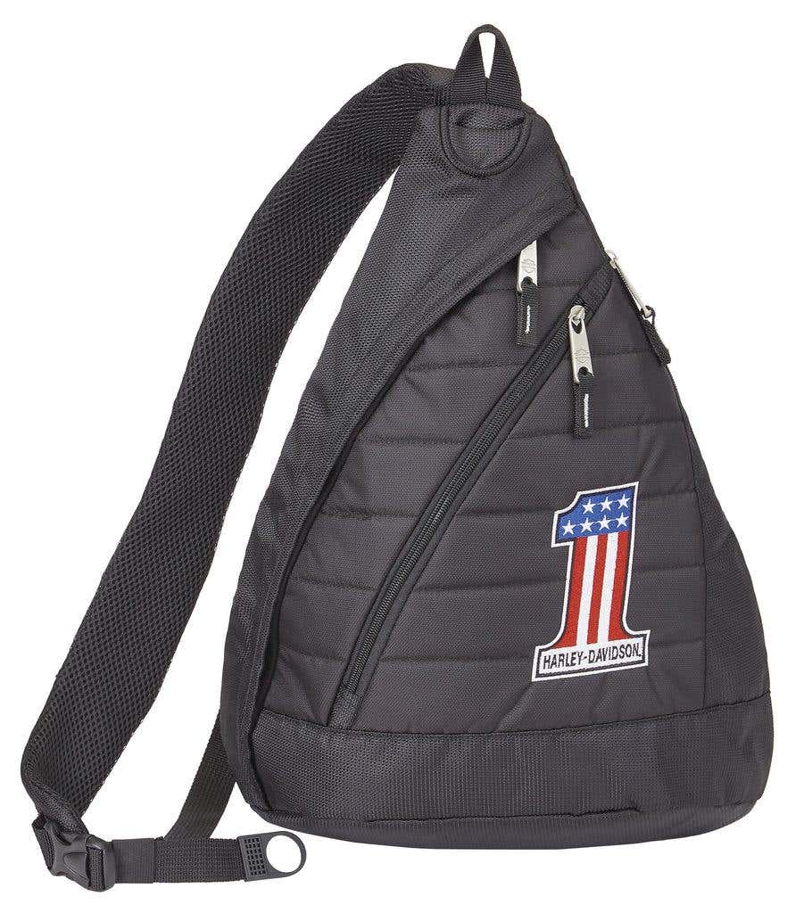 HARLEY-DAVIDSON NUMBER 1 QUILTED TRAVEL SLING BACKPACK