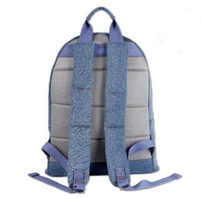 HARLEY-DAVIDSON WOMENS HARLEY DAVIDSON WOMENS EMBROIDERED ROSE DENIM BACKPACK