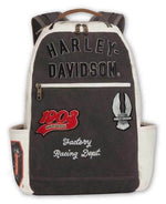 HARLEY-DAVIDSON HARLEY-DAVIDSON VARSITY VINTAGE BACKPACK DURABLE CANVAS