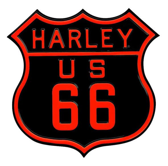 HARLEY-DAVIDSON ROUTE 66 TIN SIGN