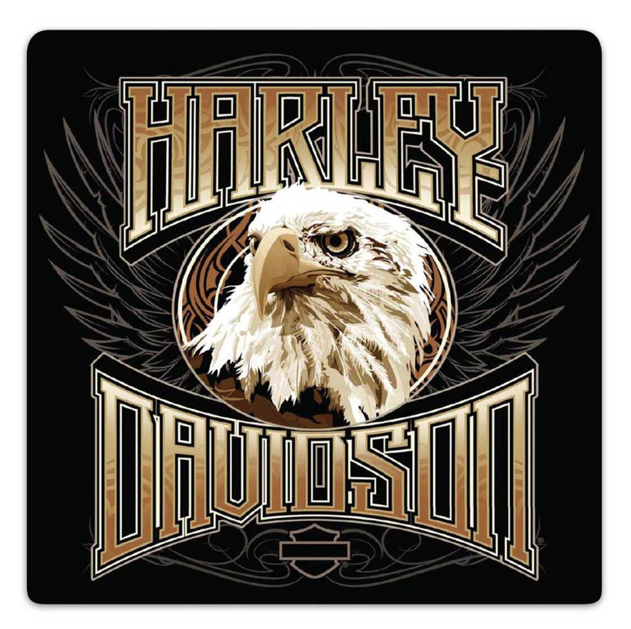 HARLEY-DAVIDSON EAGLE STARE TIN SIGN