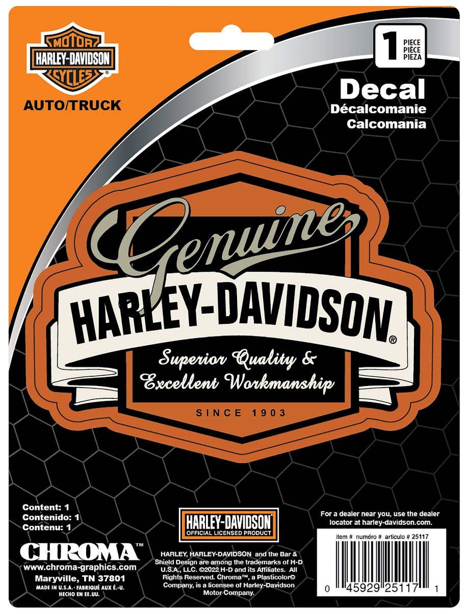 HARLEY-DAVIDSON GENUINE 6X8 DECAL