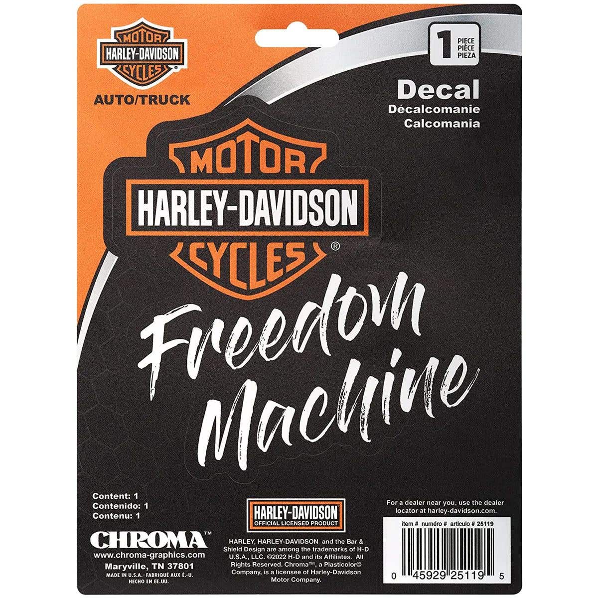 HARLEY-DAVIDSON FREEDOM MACHINE 6X8 DECAL