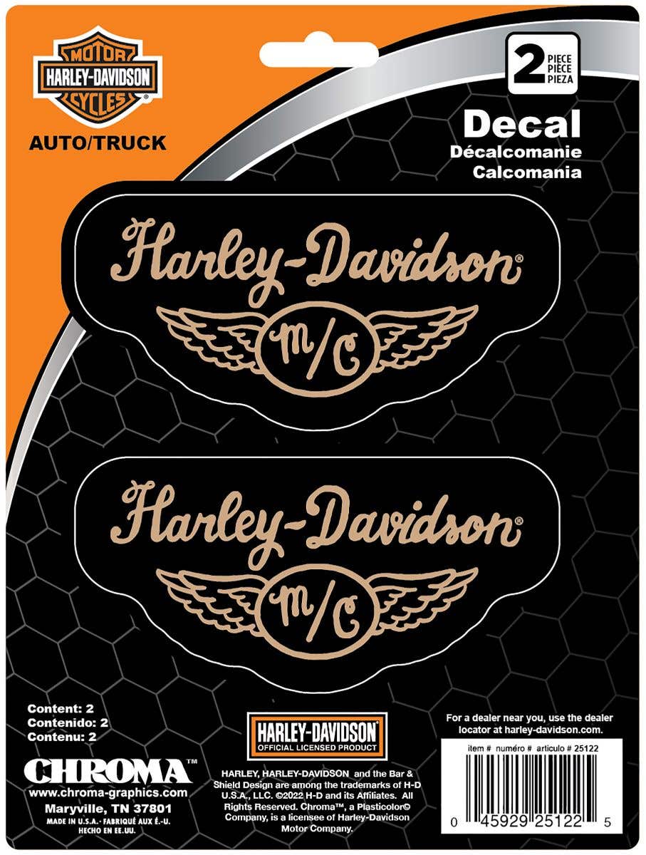 HARLEY-DAVIDSON VINTAGE WINGED MOTORCYCLE 6X8 DECAL