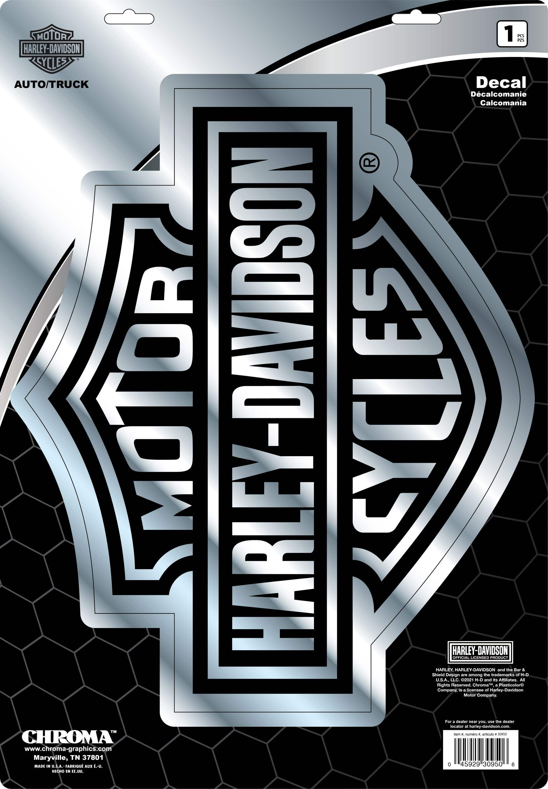 HARLEY-DAVIDSON LARGE 12.5 X 18 B&S DECAL