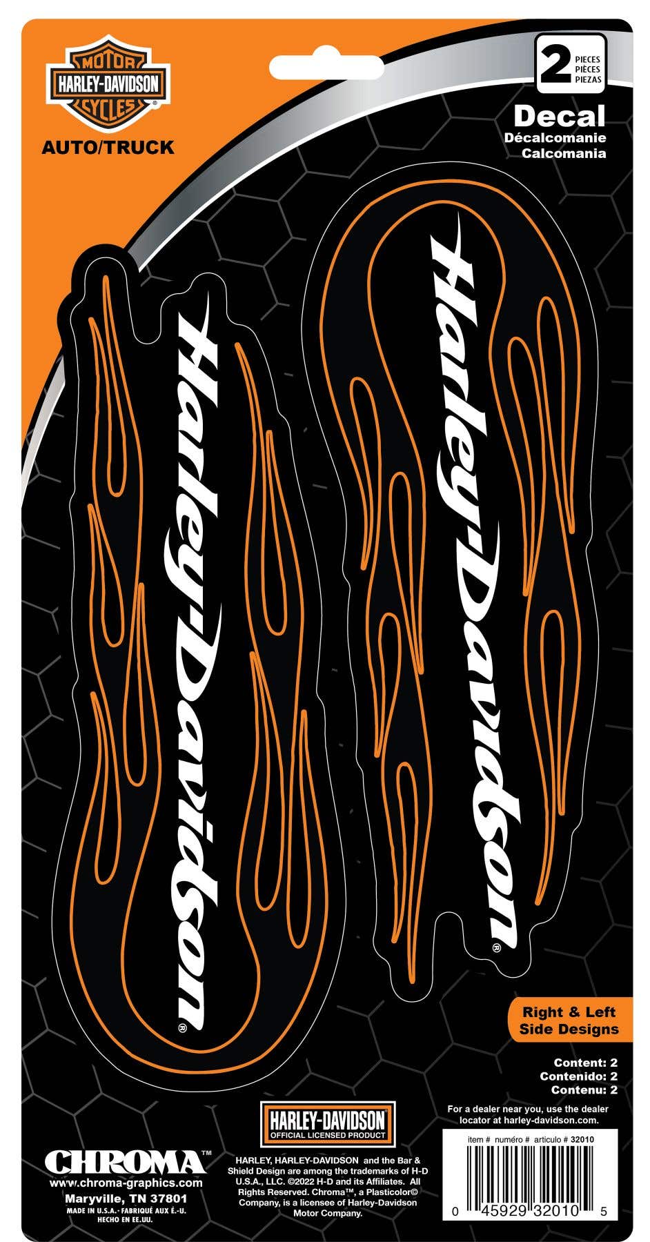 HARLEY-DAVIDSON TEXT WITH TRIBAL 2-PIECE 6X12 DECAL