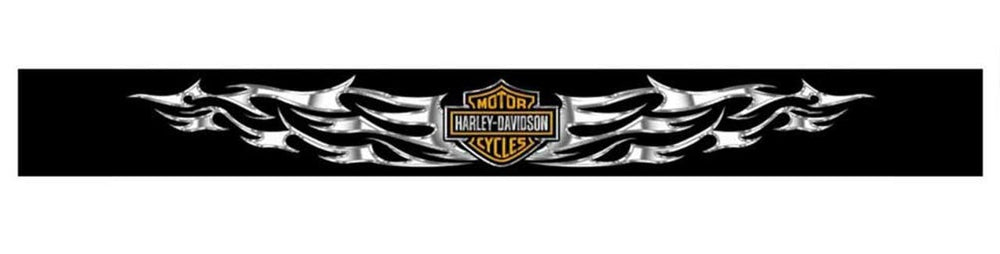 HARLEY-DAVIDSON BAR & SHIELD WITH BLADES ADHESIVE WINDSHIELD STICKER