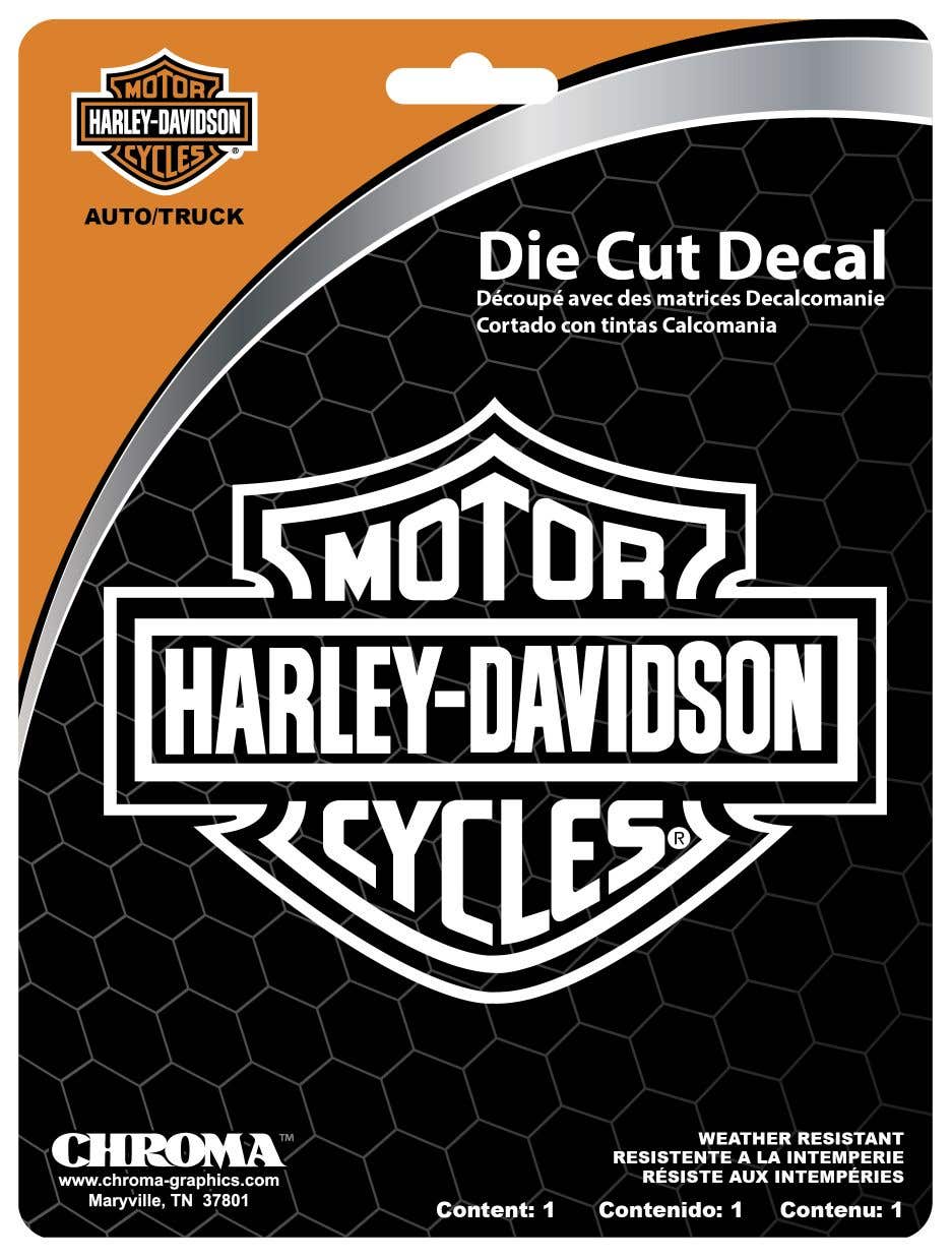 HARLEY-DAVIDSON BAR & SHIELD DIE CUTZ WINDOW DECAL 4 X 5.1 IN