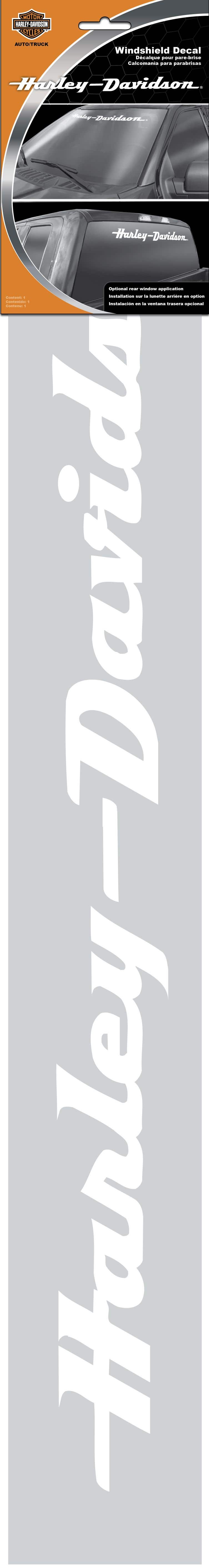 HARLEY-DAVIDSON TEXT WINDSHIELD DECAL