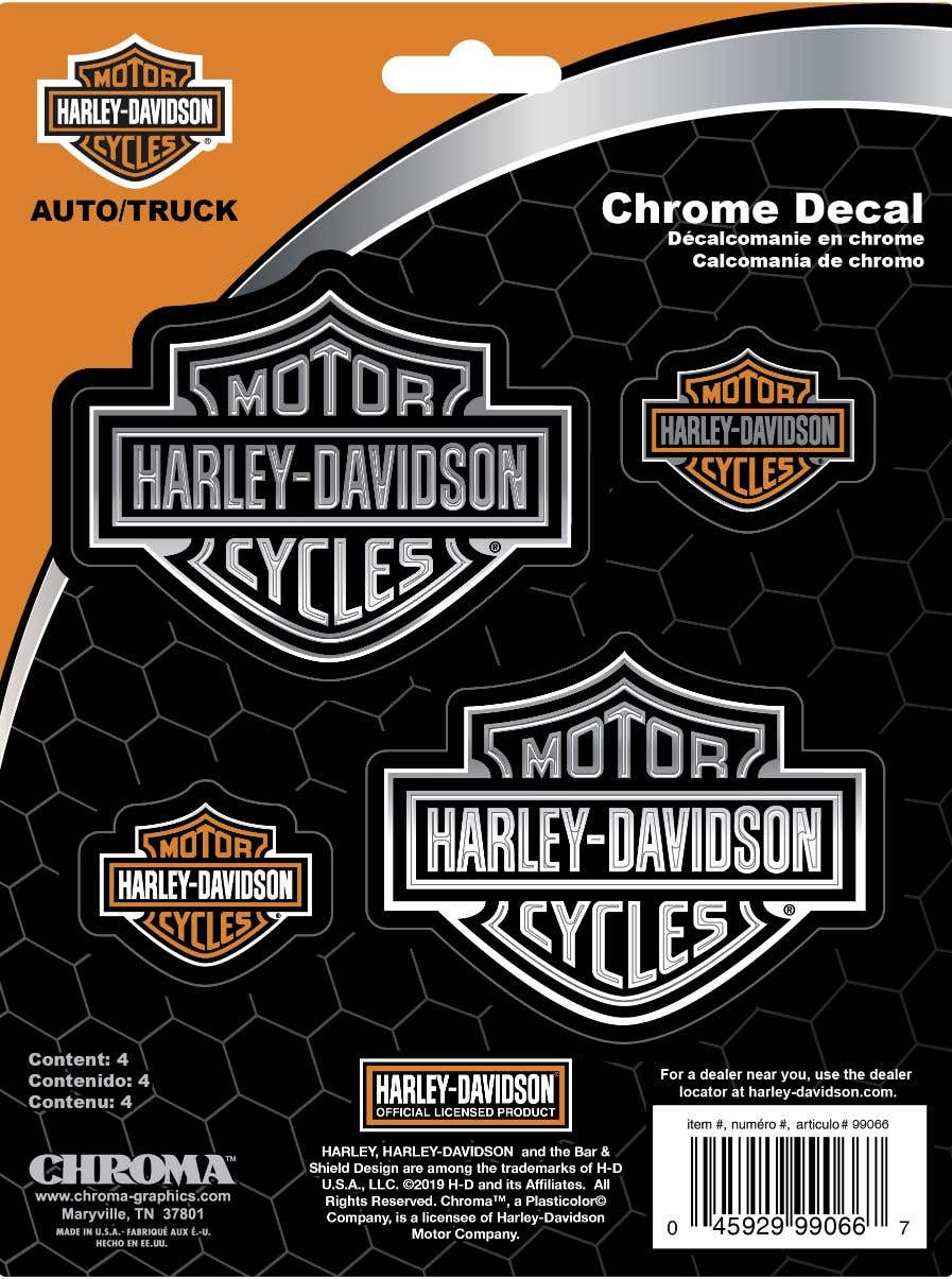 HARLEY-DAVIDSON B&S 4 PIECE SET 6 X 8 DECAL