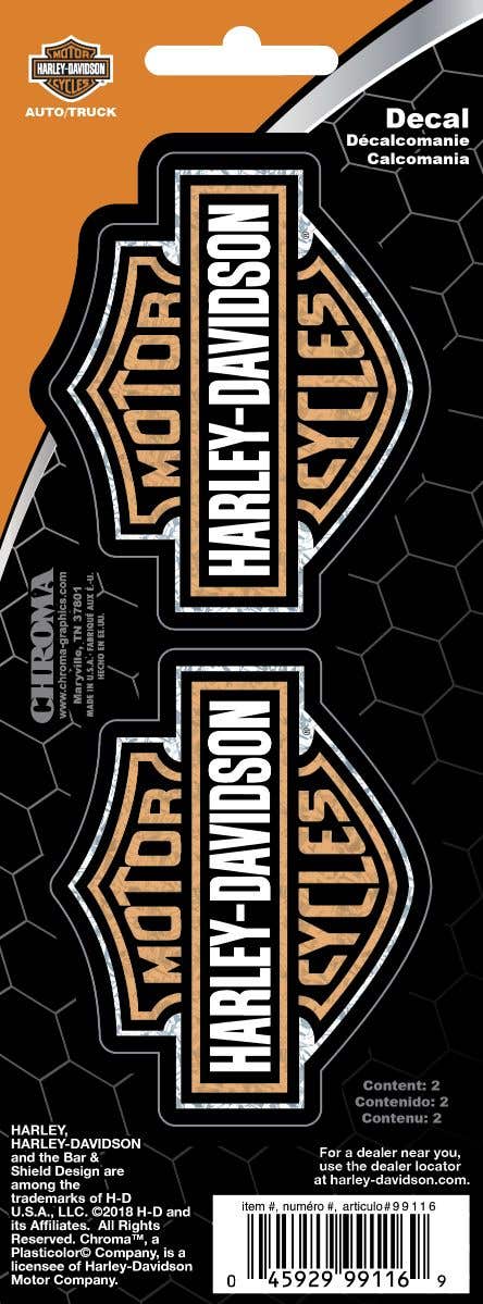 HARLEY-DAVIDSON BAR & SHIELD 2 PIECE 3 X 8 HOLOGRAPHIC DECAL