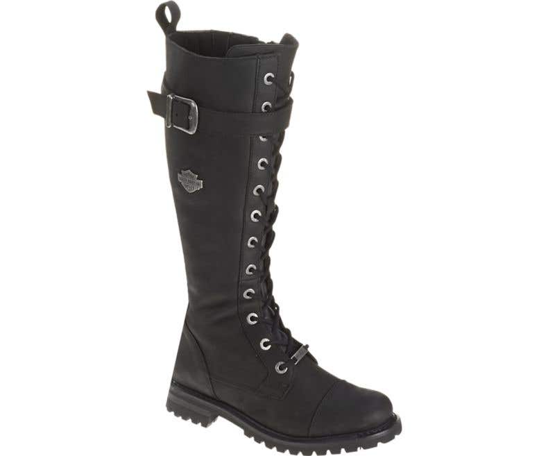 HARLEY-DAVIDSON WOMENS SAVANNAH LEATHER BOOTS
