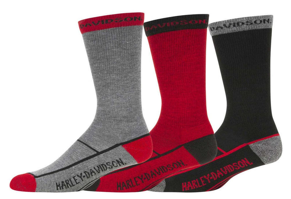 HARLEY-DAVIDSON WOMENS 1 PACK WOMENS SHIELD RIDING SOCK - CREW